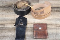 Assorted Leather - Belts, Hoslters, Pouches