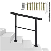 3 Step Stair Railing Wrought Iron Handrail Kit Out