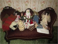 Dolls & misc, not the settee