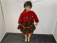 16" Native American Porcelain Doll