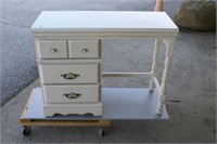 White Desk with Drawers