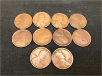 (10) 1916S Lincoln Wheat Pennies