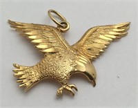 14k Gold Eagle Pendant