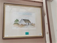S. Murray "West Clare Cottage" Signed WATERCOLOUR