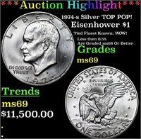 ***Auction Highlight*** 1974-s Silver Eisenhower D