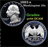 Proof 1982-s Washington Quarter 25c Grades GEM++ P