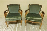 Continental Bentwood Walnut Armchairs.