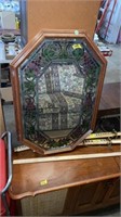 Decorative glass mirror aprox 20” x 30” only