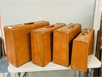 4 pcs Samsonite leather luggage -