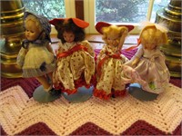 Lot of 4 Vintage Virga Dolls