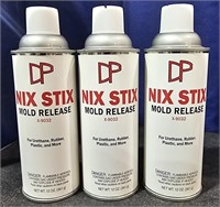 3 Cans Nix Stix Mold Release Sprays