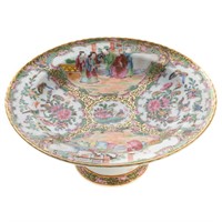 Large Chinese Export Rose Medallion compote