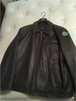 Leather coat size L
