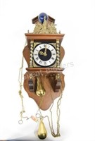 NU ELCK SYN SIN Porcelain & Brass Wall Clock