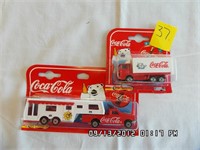 Pair of Coca-Cola Die-Cast Trucks