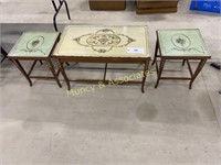 Mid-Century English Mahogany Nesting Tables