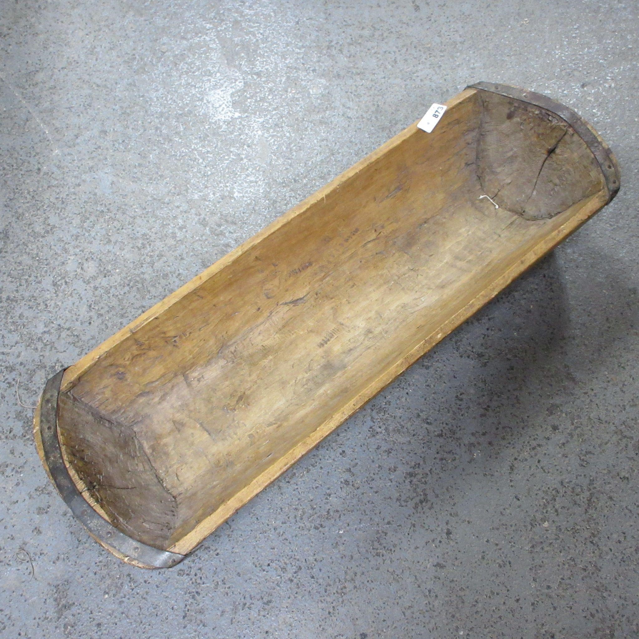 Large Primitive Farmhouse Wooden Dough Bowl