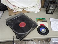 Turntable &  Records, untested