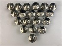 (19) Satin Nickel Cabinet knobs, 1 1/8”x1”