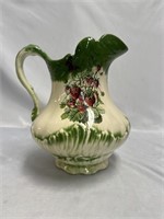 VINTAGE IRONWARE PITCHER STRAWBERRIES AND