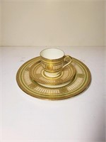 Lot - Cauldon Gold Encrusted China Tea Set c. 1920