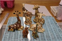 Metal & Ceramic Giraffe Figurines