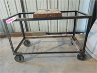 Metal framed rolling shop stand 24x36x18