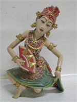 10"x 14" Vintage Wood Thailand Figurine