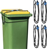4 Pack Trash Can Lid Lock, Heavy Duty Bungee Cord