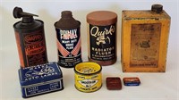 Lot of Antique Automotive Advertising Tins