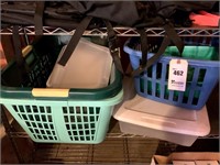 3 Laundry Baskets, Plastic Totes