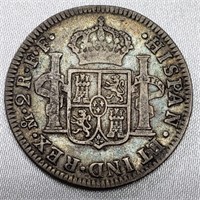 1781 Mexico 2 Reales - Silver - Beautiful Toning!