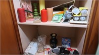 Contents of 2 Shelves - Lightbulbs, Candles,