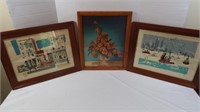 3 Framed Pictures -2/ 19x15 & 1/14x17.75