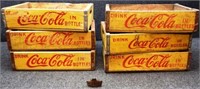 (6) Wooden Coca-Cola / Coke Crates & Opener