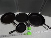Cast iron skillets and griddle