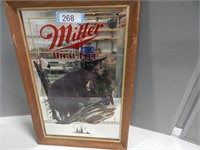 Miller High Life mirrored Black Bear WI sign; appr