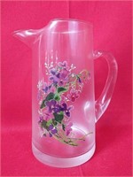 Avon Wild Violets Crystal Pitcher