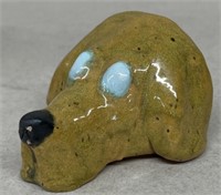 Pottery dog head