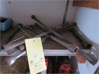 TIRE IRONS, TOOL TRAYS WITH CROW BARS, FLOOR MATS,