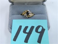 10kt Yellow Gold, 2.8gr. Sapphire Style and