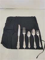 WALLACE SILVERSMITHS 5 PC DINNER SILVER SET