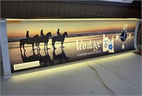 Vantage Cigarettes Sign, lighted with clock