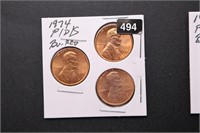 1971-P/D/S U.S. Lincoln Cents