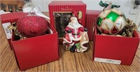 3 Waterford Holiday Heirloom Christmas Ornaments