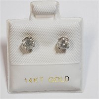 Certified 14K  Diamond(0.5ct) Earrings