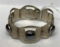 Mexico Sterling Silver & Gemstone Bracelet