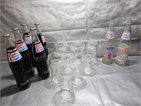 Pepsi Bottle & Glass Lot