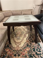 Glass Top Table with Pull Out Leaf