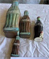 Coca Cola stacking bottle tins and 2000 Coke &